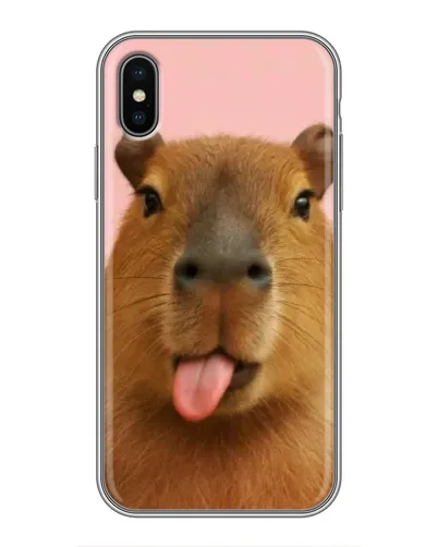 Чохол для iPhone X з картинкою «Капібара з язиком» Чохол для iPhone X з картинкою «Капібара з язиком»