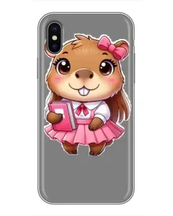 Чохол для iPhone X з картинкою «Дівчинка капібара» Чохол для iPhone X з картинкою «Дівчинка капібара»