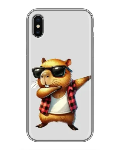 Чохол для iPhone X з картинкою «Капібара репер даб» Чохол для iPhone X з картинкою «Капібара репер даб»