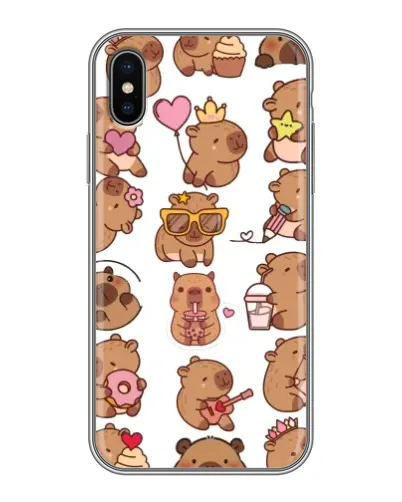 Чохол для iPhone X з картинкою «Стікерпак з капібарами» Чохол для iPhone X з картинкою «Стікерпак з капібарами»