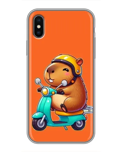 Чохол для iPhone X з картинкою «Капібара на скутері» Чохол для iPhone X з картинкою «Капібара на скутері»