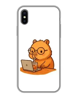 Чохол для iPhone X з картинкою «Капібара з ноутбуком» Чохол для iPhone X з картинкою «Капібара з ноутбуком»
