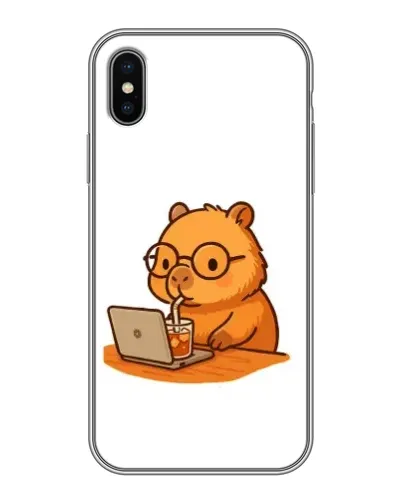 Чохол для iPhone X з картинкою «Капібара з ноутбуком» Чохол для iPhone X з картинкою «Капібара з ноутбуком»