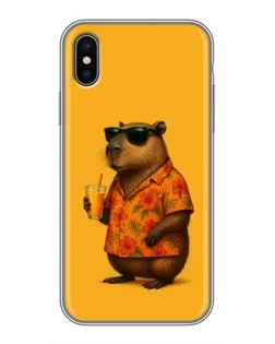 Чохол для iPhone X з картинкою «Капібара на відпочинку» Чохол для iPhone X з картинкою «Капібара на відпочинку»
