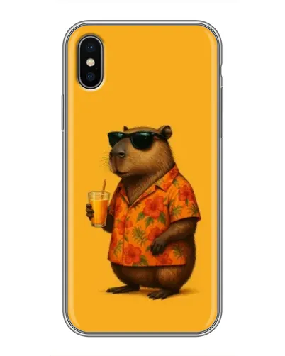 Чохол для iPhone X з картинкою «Капібара на відпочинку» Чохол для iPhone X з картинкою «Капібара на відпочинку»