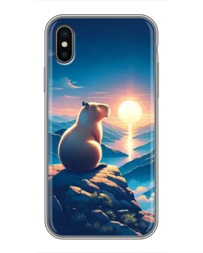 Чохол для iPhone X з картинкою «Захід сонця з капібарою» Чохол для iPhone X з картинкою «Захід сонця з капібарою»
