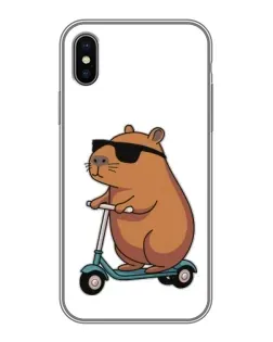 Чохол для iPhone X з картинкою «Капібара на самокаті» Чохол для iPhone X з картинкою «Капібара на самокаті»