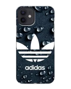 Чехол для iPhone 12 mini с картинкой «Adidas Trefoil Blue»