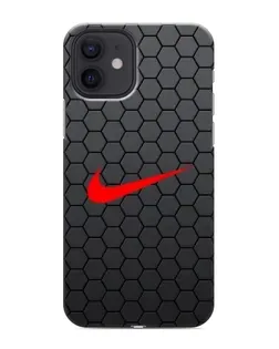 Чехол для iPhone 12 mini с картинкой «Nike — карбоновая сетка»