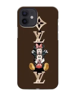 Чехол для iPhone 12 mini с картинкой «LV и Микки Маус»