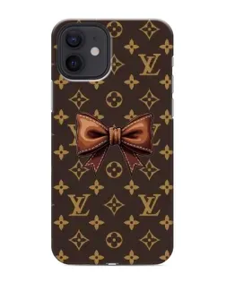 Чехол для iPhone 12 mini с картинкой «LV с бантом»