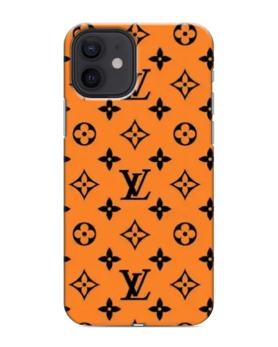 Чехол для iPhone 12 mini с картинкой «Оранжевый стиль LV»