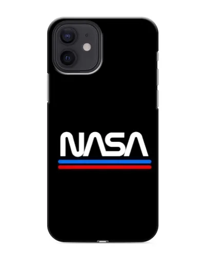Чехол для iPhone 12 mini с картинкой «NASA — классика Red Blue» Чехол для iPhone 12 mini с картинкой «NASA — классика Red Blue»