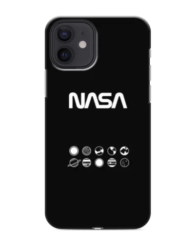 Чехол для iPhone 12 mini с картинкой «NASA — технический принт» Чехол для iPhone 12 mini с картинкой «NASA — технический принт»
