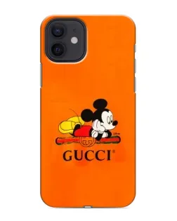 Чохол для iPhone 12 mini з картинкою «Міккі Маус Gucci — помаранч»