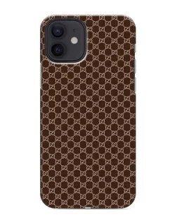 Чохол для iPhone 12 mini з картинкою «Gucci — шоколадна сітка»