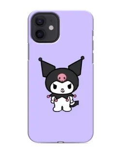 Чехол для iPhone 12 mini с картинкой «Kuromi — нежный фиолетовый»