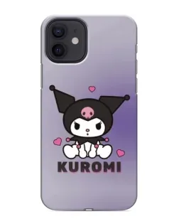 Чехол для iPhone 12 mini с картинкой «Kuromi — фиолетовый арт»