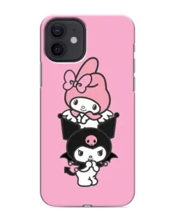 Чехол для iPhone 12 mini с картинкой «My Melody и Kuromi»