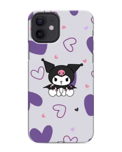 Чехол для iPhone 12 mini с картинкой «Kuromi и лавандовые сердца» Чехол для iPhone 12 mini с картинкой «Kuromi и лавандовые сердца»