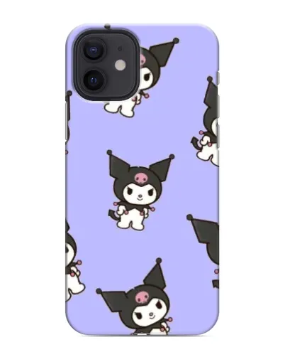 Чехол для iPhone 12 mini с картинкой «Паттерн с Kuromi» Чехол для iPhone 12 mini с картинкой «Паттерн с Kuromi»