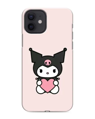 Чехол для iPhone 12 mini с картинкой «Kuromi и сердце» Чехол для iPhone 12 mini с картинкой «Kuromi и сердце»
