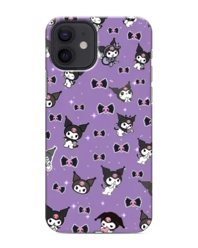 Чехол для iPhone 12 mini с картинкой «Kuromi — паттерн» Чехол для iPhone 12 mini с картинкой «Kuromi — паттерн»