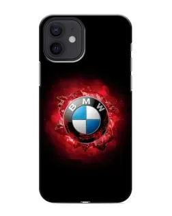 Чехол для iPhone 12 mini с картинкой «Логотип BMW — вспышка»