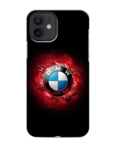 Чехол для iPhone 12 mini с картинкой «Логотип BMW — вспышка»