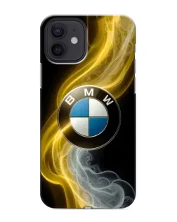 Чехол для iPhone 12 mini с картинкой «Золотистый дым BMW»