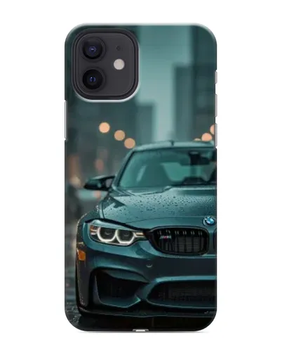 Чехол для iPhone 12 mini с картинкой «BMW в огнях города»