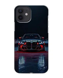 Чехол для iPhone 12 mini с картинкой «BMW на мокрой дороге»
