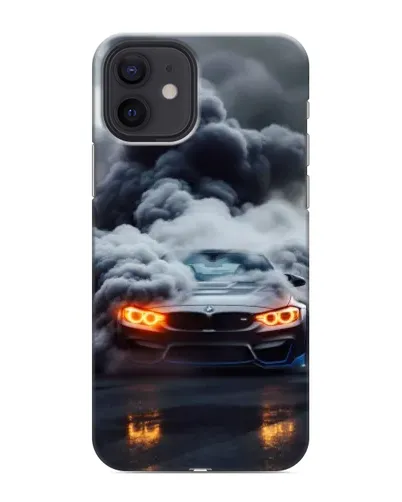 Чехол для iPhone 12 mini с картинкой «BMW в дыму»