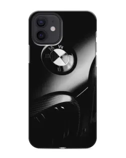 Чехол для iPhone 12 mini с картинкой «Эмблема BMW — макро»