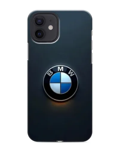Чехол для iPhone 12 mini с картинкой «Логотип BMW — минимализм»