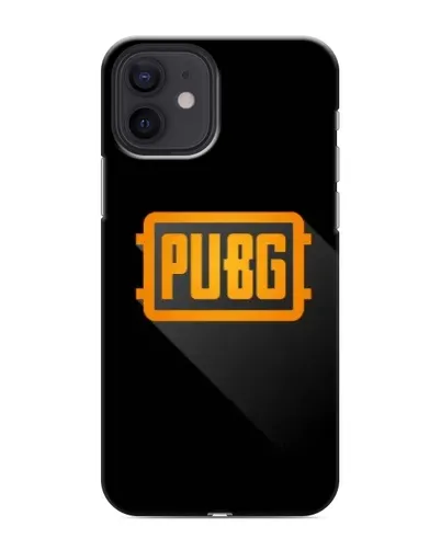 Чехол для iPhone 12 mini с картинкой «PUBG — рамка лого»