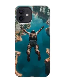 Чехол для iPhone 12 mini с картинкой «PUBG — свободное падение»