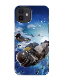 Чехол для iPhone 12 mini с картинкой «Десант PUBG — прыжок»