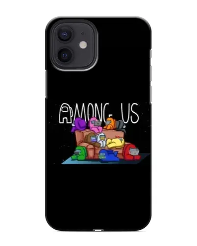 Чехол для iPhone 12 mini с картинкой «Логотип Among Us»