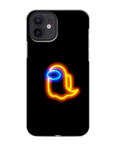 Чехол для iPhone 12 mini с картинкой «Among Us неоновое сияние»