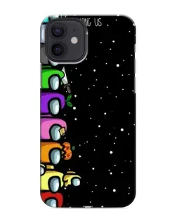 Чехол для iPhone 12 mini с картинкой «Команда Among Us»