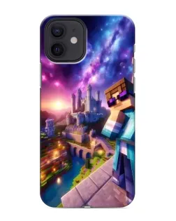 Чехол для iPhone 12 mini с картинкой «Стив и космос» Чехол для iPhone 12 mini с картинкой «Стив и космос»