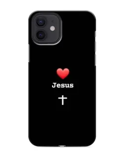 Чехол для iPhone 12 mini с картинкой «Сердце - Jesus» Чехол для iPhone 12 mini с картинкой «Сердце - Jesus»