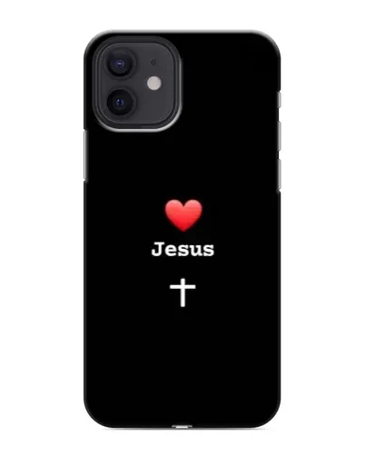 Чехол для iPhone 12 mini с картинкой «Сердце - Jesus»