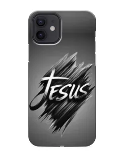 Чехол для iPhone 12 mini с картинкой «Надпись Jesus Graffiti»