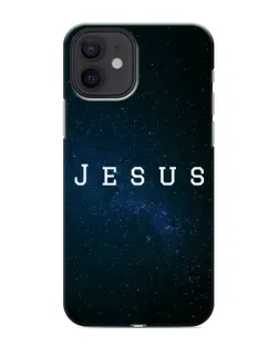 Чехол для iPhone 12 mini с картинкой «Звездное небо Jesus»
