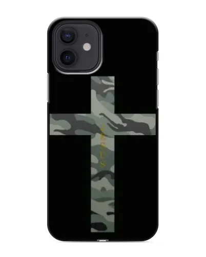 Чехол для iPhone 12 mini с картинкой «Милитари Крест»