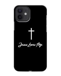 Чехол для iPhone 12 mini с картинкой «Иисус любит тебя»