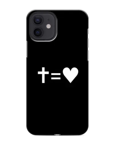 Чехол для iPhone 12 mini с картинкой «Крест и Сердце»
