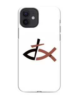 Чехол для iPhone 12 mini с картинкой «Рыба и крест»
